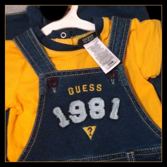 Guess 2-Piece Infant Overall Set - Picture 3 of 10